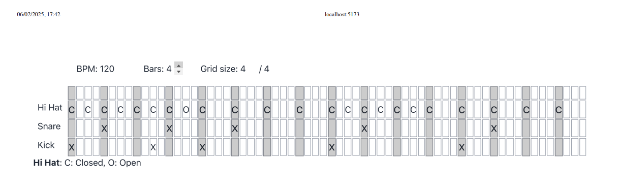 A 4 bar phrase