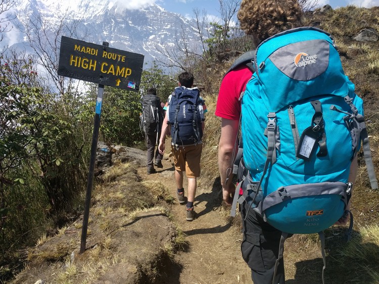 Walking to High Camp